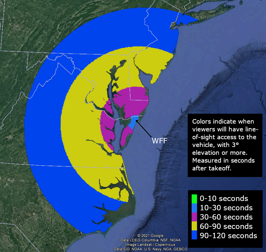 NASAWallops's tweet photo. LAUNCH ALERT 🚀 We’re just 10 minutes away from launching the #Antares vehicle carrying the #Cygnus spacecraft full of science and supplies to the @Space_Station. Liftoff time is scheduled for 6:01 p.m. EDT. Check out our visibility map to see if you can see today's launch. https://t.co/efiSyCGTMk