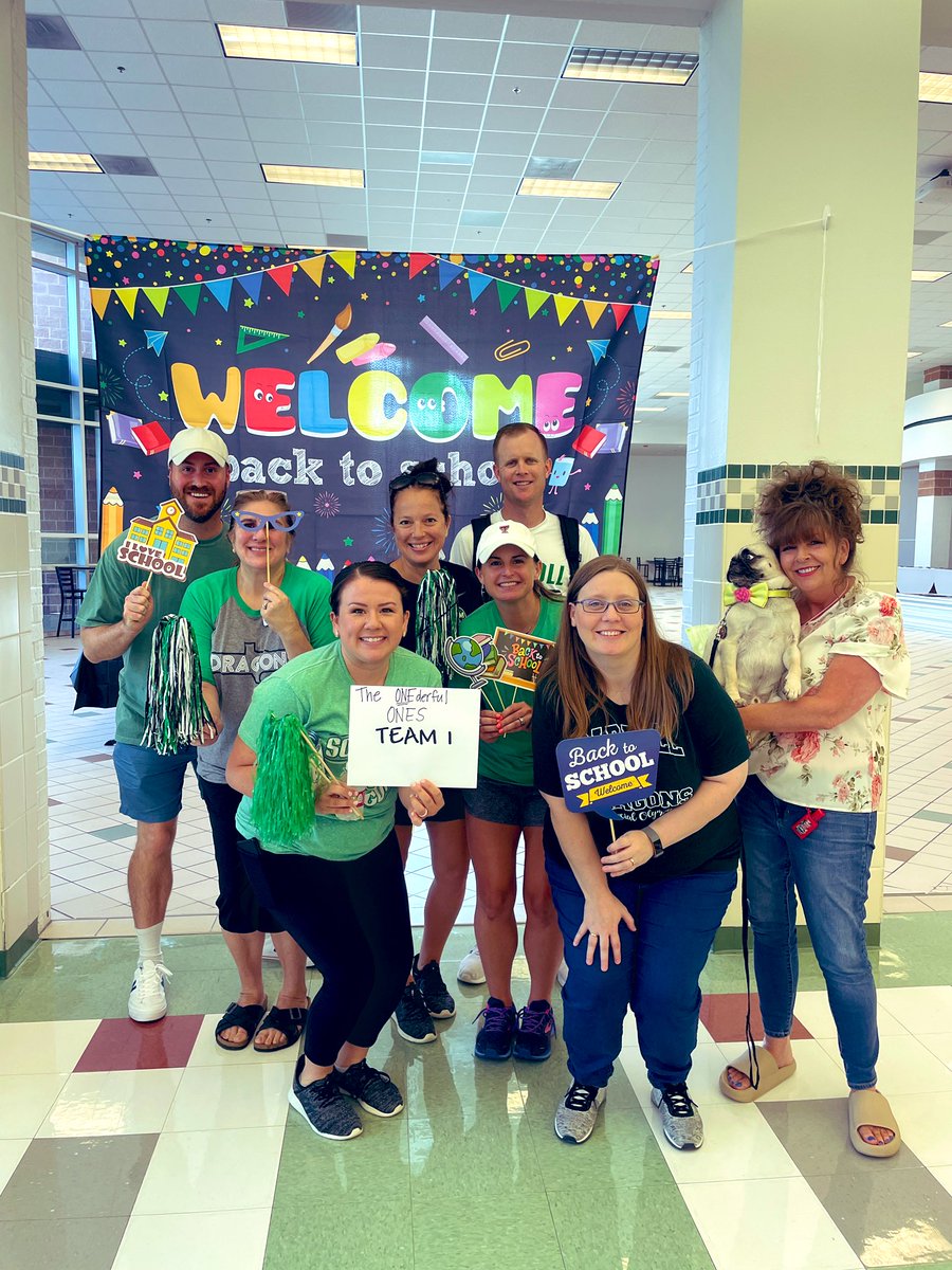 BrenAthens's tweet photo. Team 1 is ready to rock the 21-22 school year! Let’s go to work dragons! #bettertogether https://t.co/BHBDwQkhL7