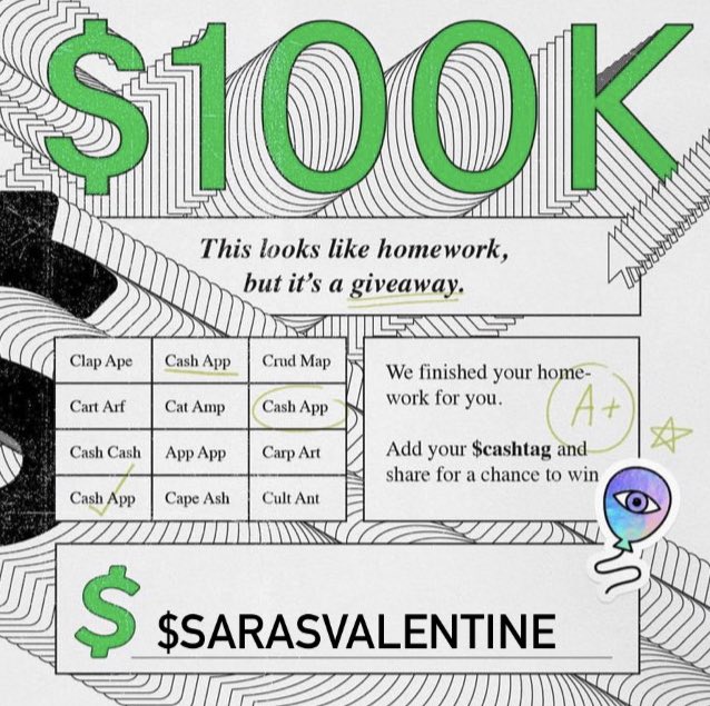 $sarasvalentine pick meeeeee pleaseeeee! #CashAppExtraCredit