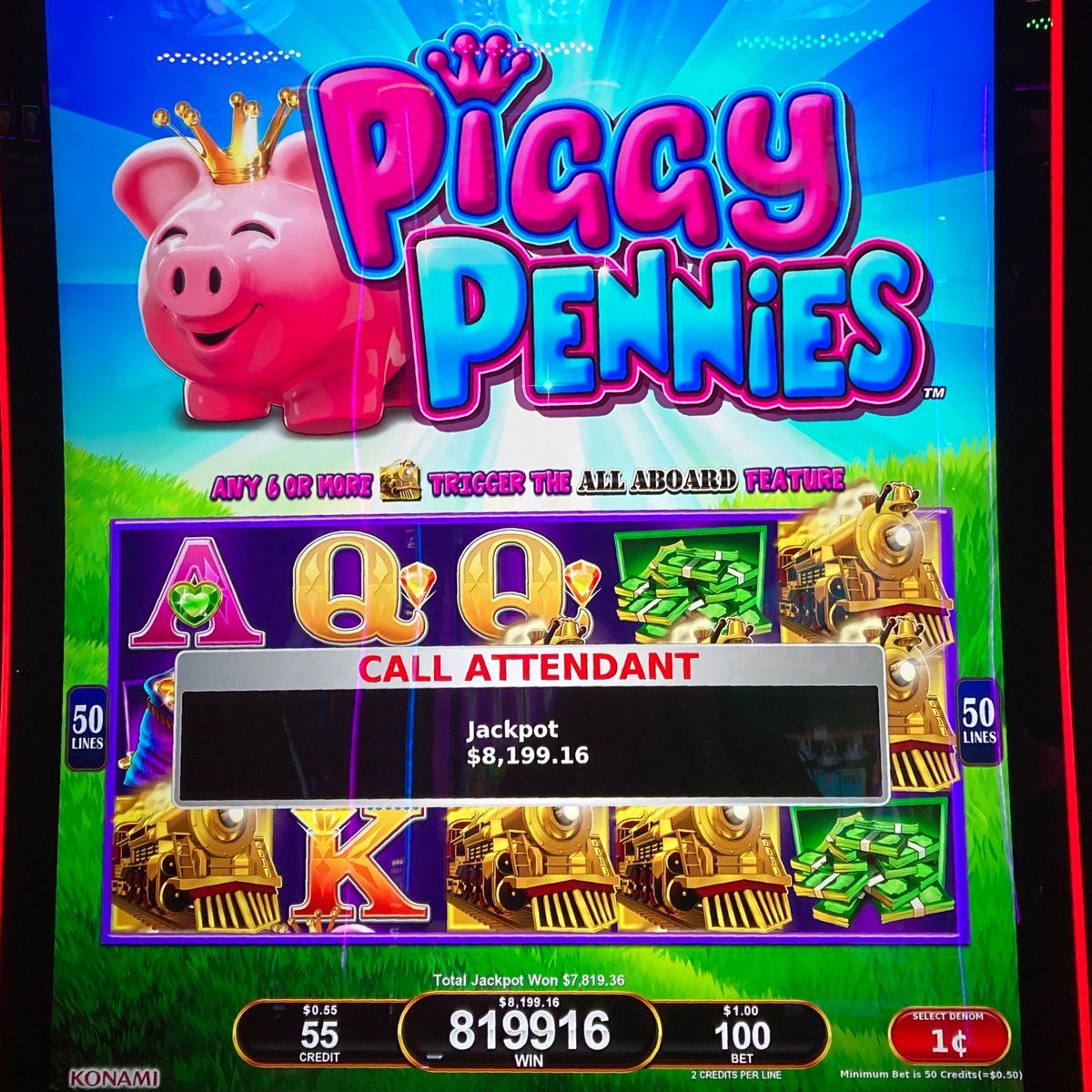 ZiaParkCasino's tweet photo. Look at this #Jackpot!! $1 bet 💰
#winbig #ziaparkcasino #pennymachine #casino https://t.co/0Yvdwm5M8y