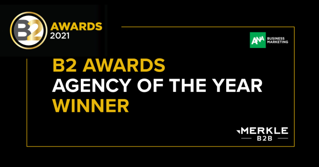 Congratulations to the <a href="/Merkle/">Merkle</a> B2B team for being named 2021 Large Agency of the Year at the #B2Awards by <a href="/ANAmarketers/">The ANA</a>! #MerkleProud bit.ly/3jHCuXq
