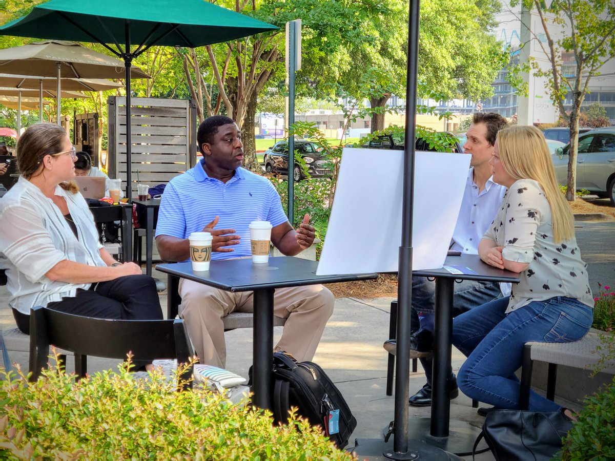 electjohnfunny's tweet photo. Met some wonderful neighbors at "Java with John" this morning. We're doing it again next Tuesday at the Starbucks at the corner of N. Druid Hills and Briarcliff at 9 am. Would love for you to join us! #JohnFunny4Brookhaven #JohnFor4 and #4ForAll #VoteNov2 https://t.co/4mvBMYBYPF