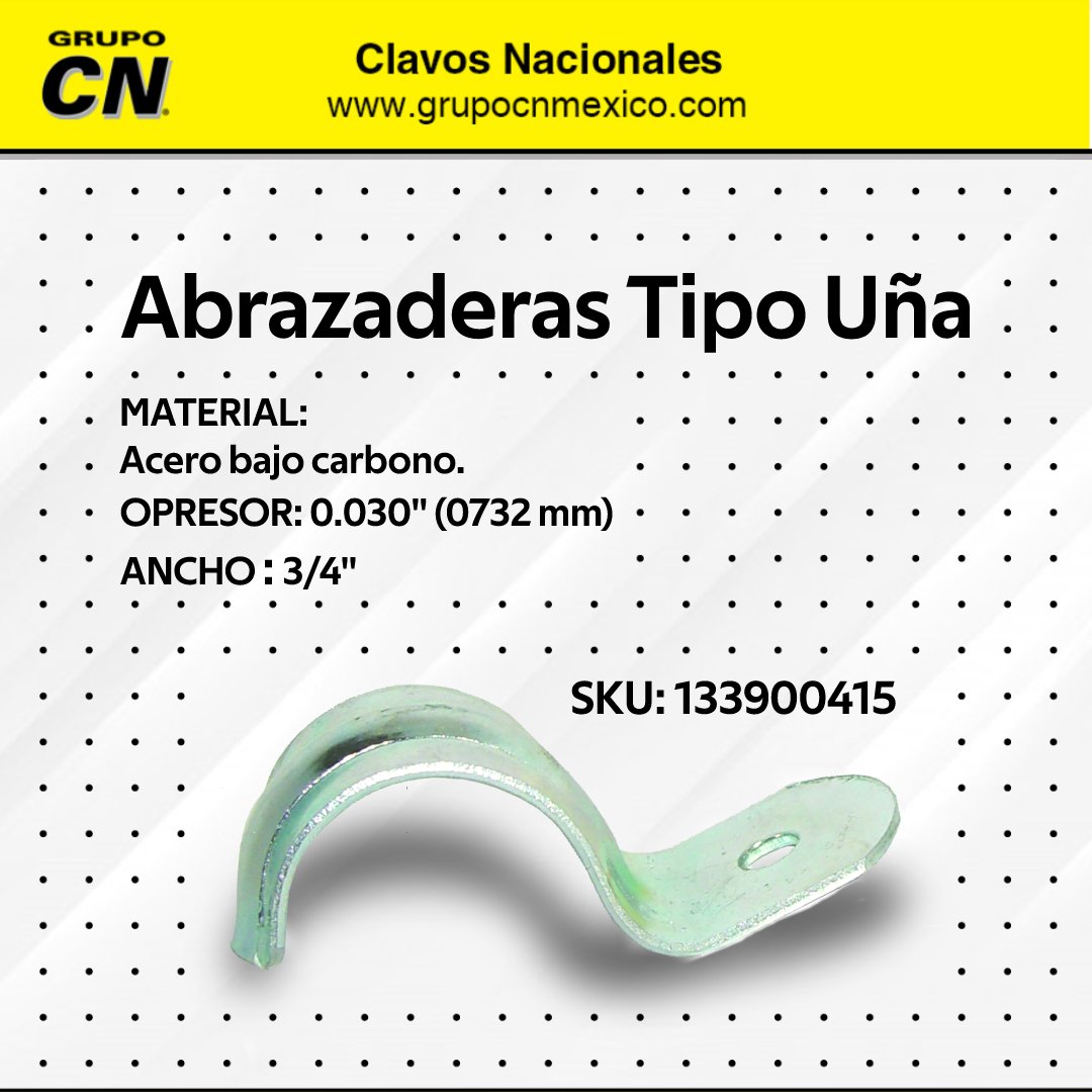 grupocnmx's tweet photo. 🔩✅ Conoce nuestra Abrazadera Tipo Uña o Costilla.
En Grupo CN Contamos con la herramienta precisa y materiales exactos para tus proyectos.
Somos #TuMejorOpción para cotizar en: https://t.co/DczFRZ4dmi 👈
⚠️ #ClavosNacionales ⚠️ https://t.co/qkzbqX11BQ