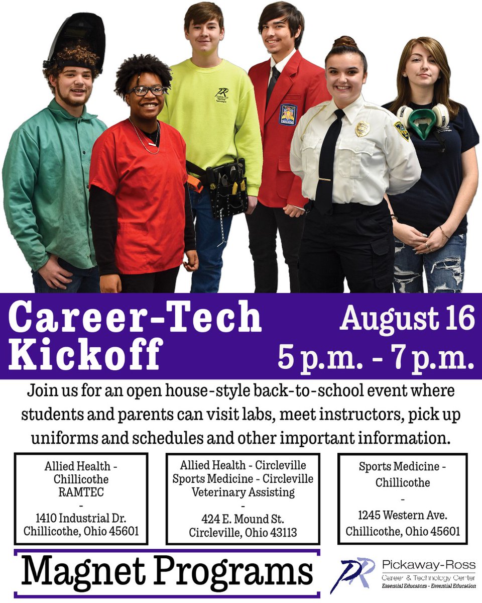 PickawayRossCTC's tweet photo. A little under a week until Career Tech Kickoff!

We can't wait to see you!

#PRCTCProud #CareerTechKickoff #CareerTechOhio https://t.co/KLFIVoTo8T
