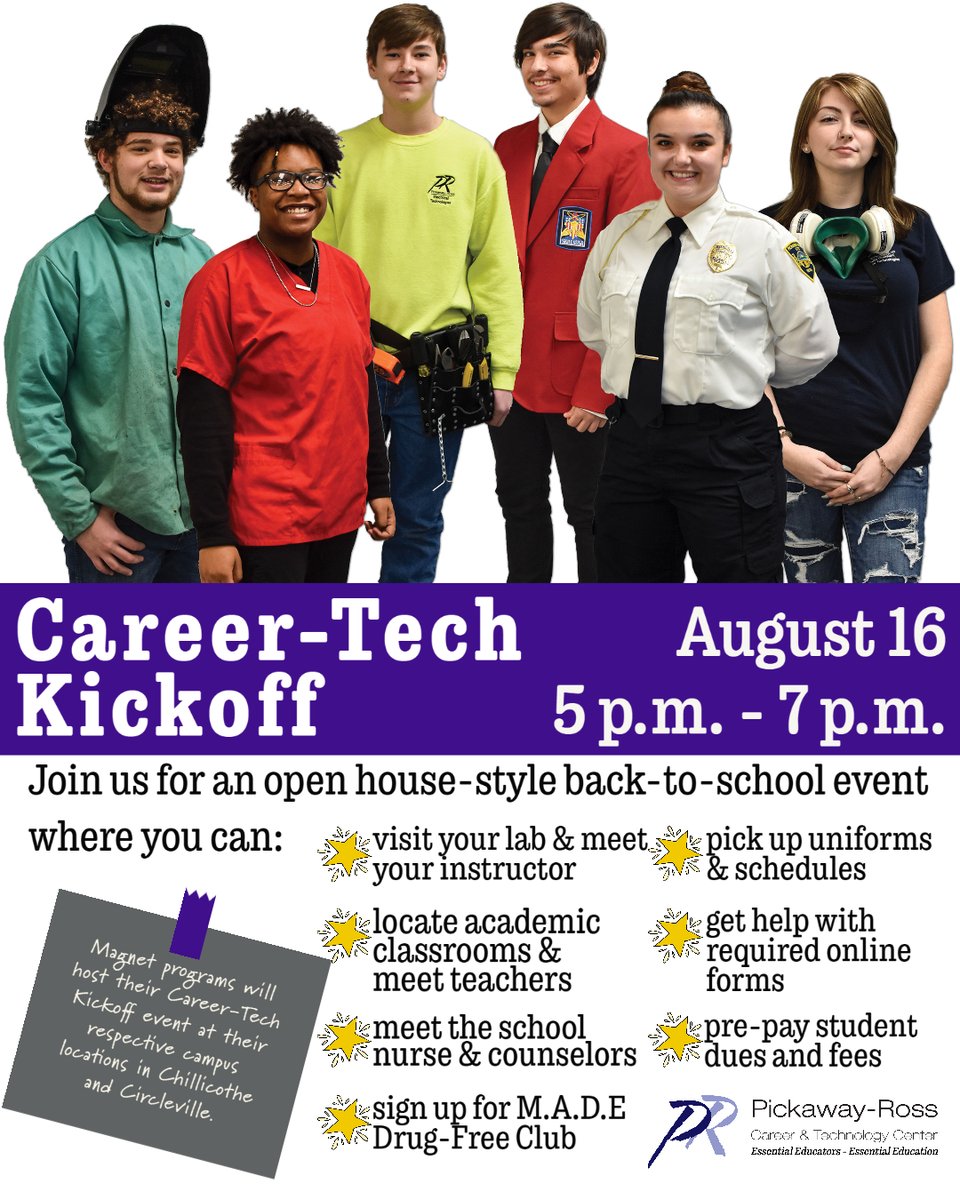 PickawayRossCTC's tweet photo. A little under a week until Career Tech Kickoff!

We can't wait to see you!

#PRCTCProud #CareerTechKickoff #CareerTechOhio https://t.co/KLFIVoTo8T