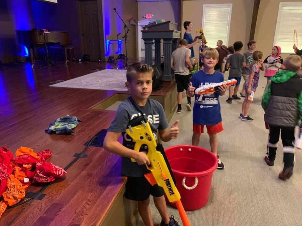 fcfamilykc's tweet photo. Our #fckids have been having a blast the last two days at the FCKIDS Nerf War. Love how our kids ministry is finding creative ways to engage the next generation and make excited disciples. #fckids #fclife https://t.co/x8EfQNaHqa