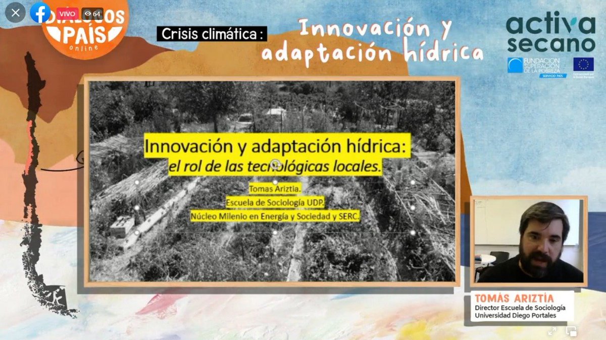 numies_cl's tweet photo. [🟢AHORA] Sigue la charla de nuestro director Tomás Ariztía.

Innovación, adaptación hídrica y cómo se genera autonomía a partir del uso de tecnologías con características locales.

📺Sigue la transmisión en vivo https://t.co/ucUQ8IeAQZ https://t.co/lgaL2ql8bw