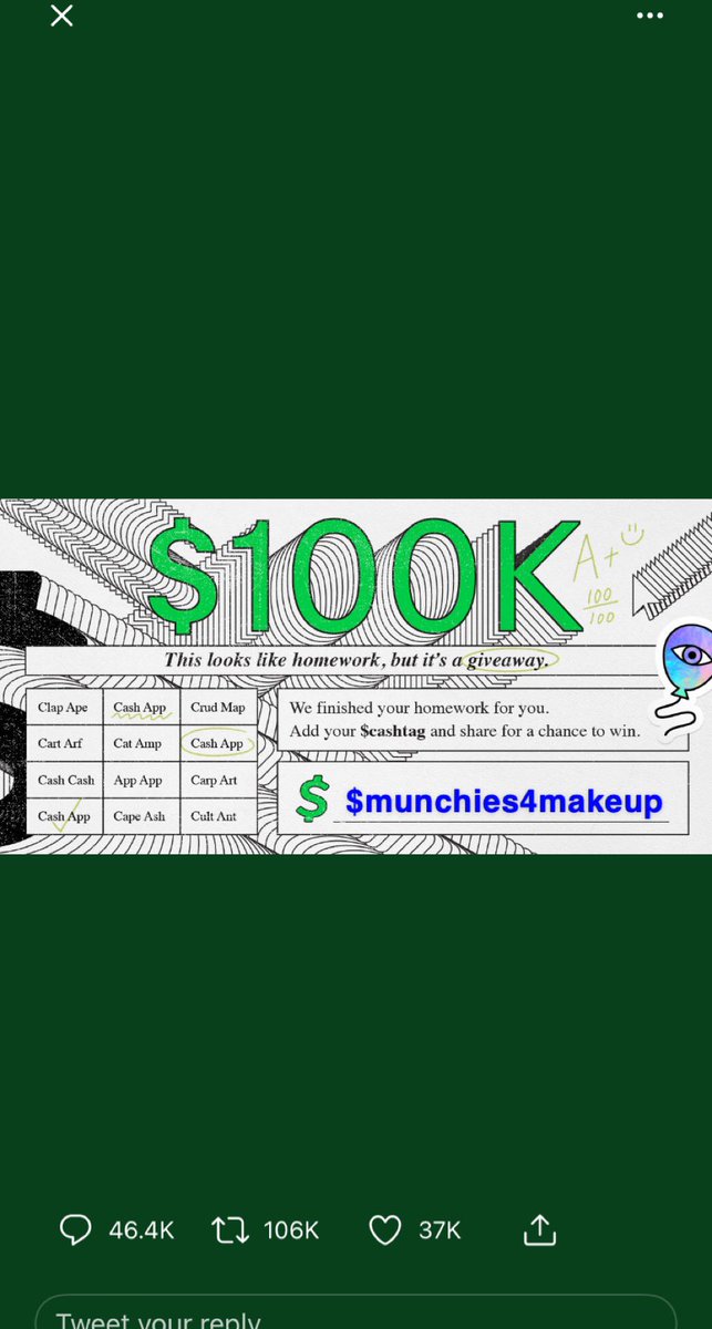 Munchies4M's tweet photo. @CashApp #CashAppExtraCredit I am not getting any government grant help this semester in College. This would be a tremendous help. $munchies4makeup https://t.co/znD5gWImu0
