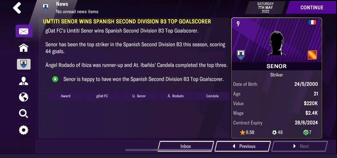 gOatsFutbolClub's tweet photo. 2ND SEASON, 2ND TOP GOALSCORER AWARD FOR @SenorFlopper AS HE FINISHES THIS SEASON WITH AN ASTONISHING 44 GOALS IN THE LEAGUE CAMPAIGN. HE DEMOLISHES THE COMPETITION WITH ANOTHER GOLDEN BOOT TO HIS NAME. OUR CAPTAIN AND BALLON D'OR FRONTRUNNER. #SenorForBallonDor https://t.co/pF1geJMEQV