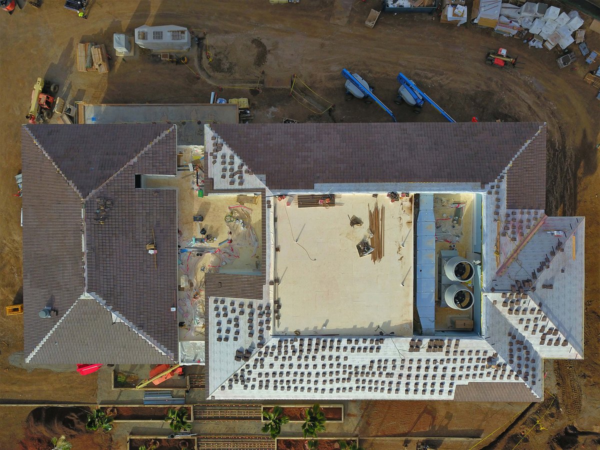 ahldesign's tweet photo. On-site drone photography showcases @byuhawaii  Science &amp; Math Building Project shaping up to shape futures! Mahalo to @OklandConst for the update. https://t.co/22Ksol9qU0