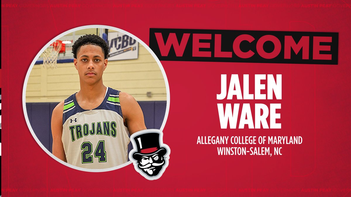 🚨NEW GOV ALERT🚨

Welcome to the family <a href="/Jay24Ware/">Jalen Ware</a>! 🎩🏀

📰 bit.ly/3jIHMlt 

#LetsGoPeay