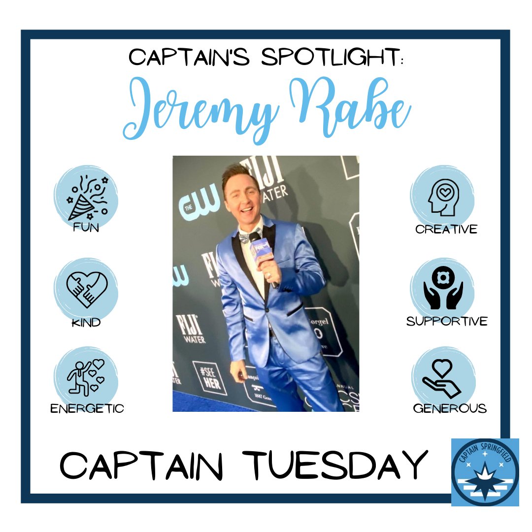 CaptainSGF's tweet photo. Happy #CaptainTuesday where we celebrate some of the many people in #417Land deserving of the #CAPSGF cape! Today-@JeremyRabeTV! Thank you for your kindness, work, & commitment to our city! We are so lucky to have you in #SGF! https://t.co/OAxvDVMB0F