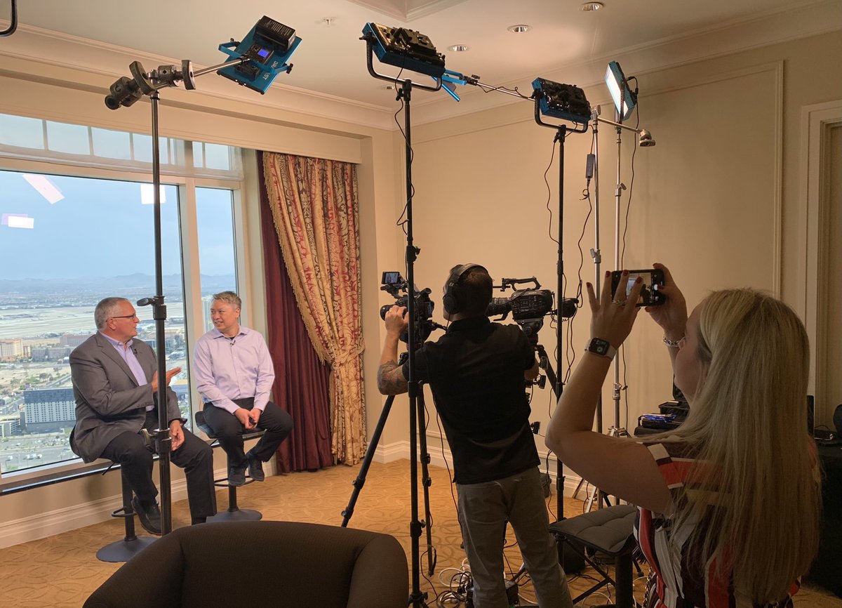 Behind the behind-the-scenes at #HIMSS21… AI’s Ashton Wilkes captures the scene at the <a href="/hcittoday/">Healthcare IT Today</a> interview of <a href="/ConsensusCare/">Laurent Delattre</a>’s John Nebergall with <a href="/Colin_Hung/">Colin Hung</a>