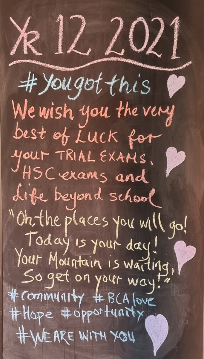 🌟🌟 BETHLEHEM STARS-CLASS OF 2021🌟🌟
We wish you the very best of luck with your Trial exams, HSC exams and life beyond school. 
'Oh, the places you will go! Today is your day!
Your mountain is waiting, So get on your way!'
 #HS2021  #stayhealthyHSC
#sydneycatholicschools