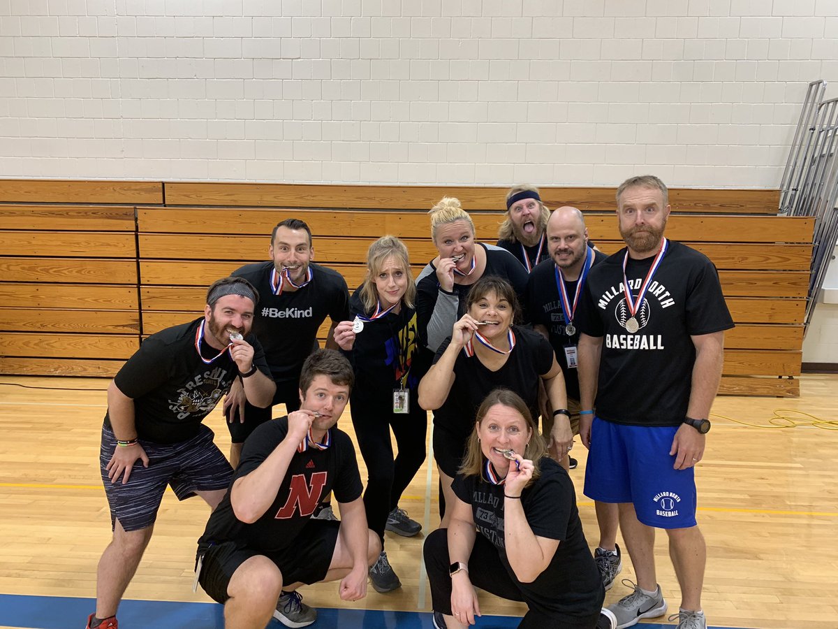 Congratulations to the winning representatives of the Mustang Olympics! It’s always fun to see the competitive side of staff come out. Well deserved medals here! Also, the guest torch lighter of <a href="/jsutfin/">@jsutfin</a> was pretty awesome. #Olympics2021 #Mustangolympics