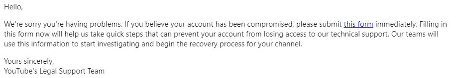 robertinha_ct's tweet photo. @TeamYouTube Esse formulário não aparece p mim, aparecem dicas de como recuperar a conta q eu já fiz e de nada adiantaram. Por favor, me ajudem de outra forma. Eu preciso da minha conta de volta. To pagando pelo erro de outra pessoa e vocês estão acabando com a minha saúde mental https://t.co/QfiixAyKI3
