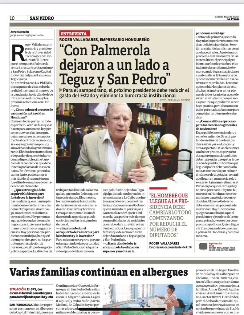 Comparto entrevista que me realizó diario <a href="/DiarioLaPrensa/">Diario La Prensa</a>               #Honduras