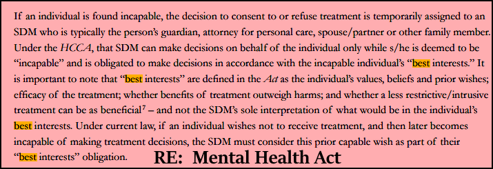 🟣"Best Interests" used circumvent laws / rights in order implement Experimental Therapy 🟣2001 BrockU Johnstons ran hospital Psych Ward / Diagnosed me "schizo" (foundation invoking Mental Health Act at will / captive)🟣Johnstons daughter @ Rankin Cancer Run (2 blocks Croydon Dr)