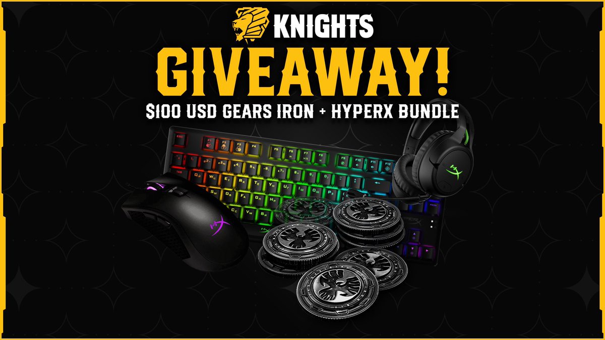 🔥#Giveaway🔥
Mi hermano @Raver_8k y yo estamos orgullosos de ser parte de esta #NacionDeCaballeros, queremos regalarles más de 100 DLS en premios y productos de <a href="/HyperX/">HyperX</a>

1.- 👍 y 🔁
2.- Sigueme a mi y a @Raver_8k 
2.- Sigue a <a href="/KnightsGG/">KNIGHTS</a>/<a href="/KnightsLatam/">KnightsLATAM</a>
4. @ un amigo
#KnightsNation
