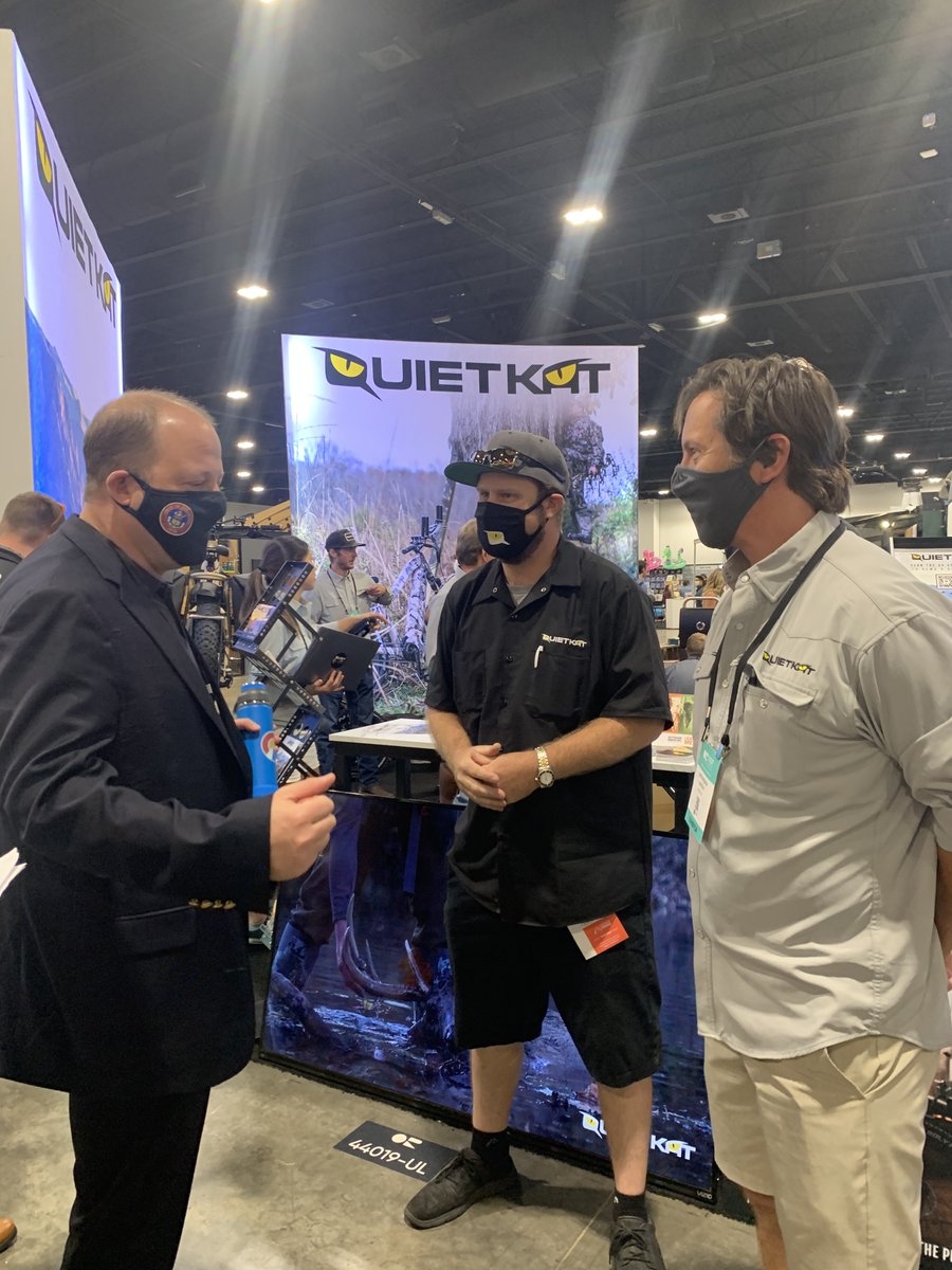 GovofCO's tweet photo. Stopped by the Summer @OutdoorRetailer Show today at the Colorado Convention Center with @RepJoeNeguse! The outdoor industry is a big part of Colorado’s booming economy and our Colorado way of life! https://t.co/sD595giIdo
