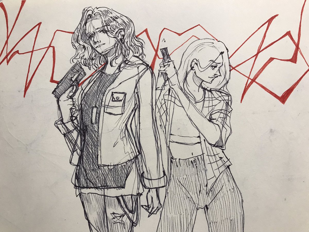 bionoreseven's tweet photo. Apocalypse au guys #au #ApocalypseWarningSigns #Apocalypseau #sketch #artistontwittter https://t.co/lxTr30rlNn