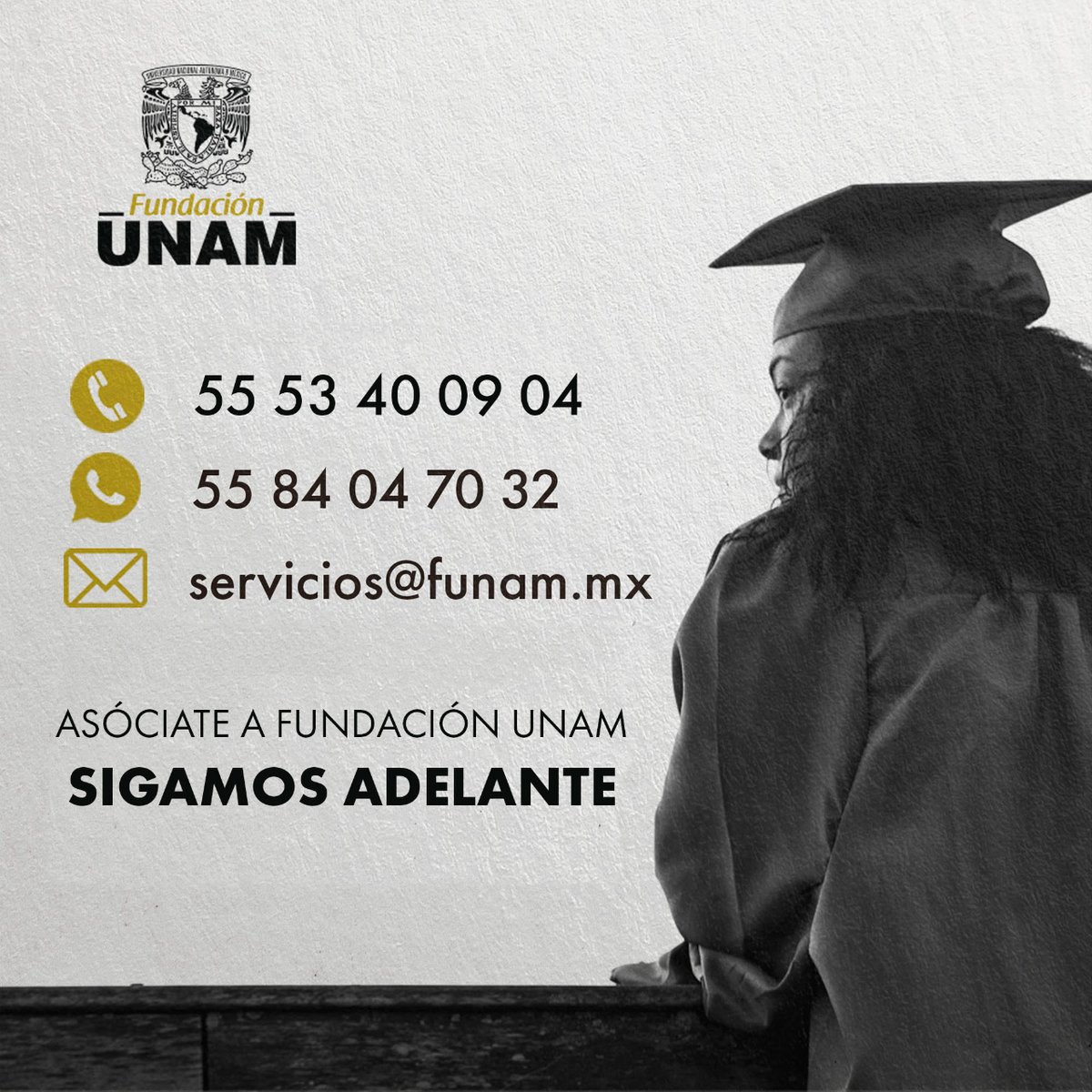 Fundacion_UNAM's tweet photo. #AsociadoFUNAM, si quieres resolver alguna duda ponemos a tu disposición nuestro Centro de Contacto para ayudarte. https://t.co/WEuN8HTYhS