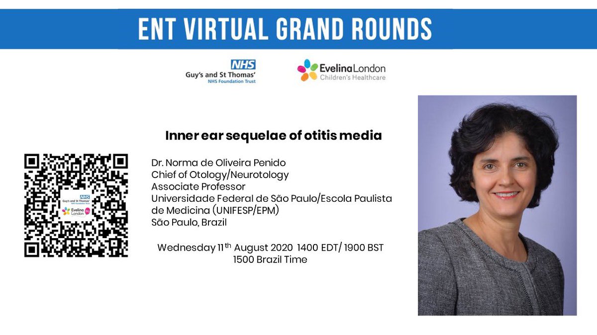 @ENTGrandRounds @ekbdangel #ENTTwitter This will be great - please make time for it if you can. Dra. Penido is an amazing thinker, surgeon, speaker, educator - and friend - and the subject is so important. @unifesp