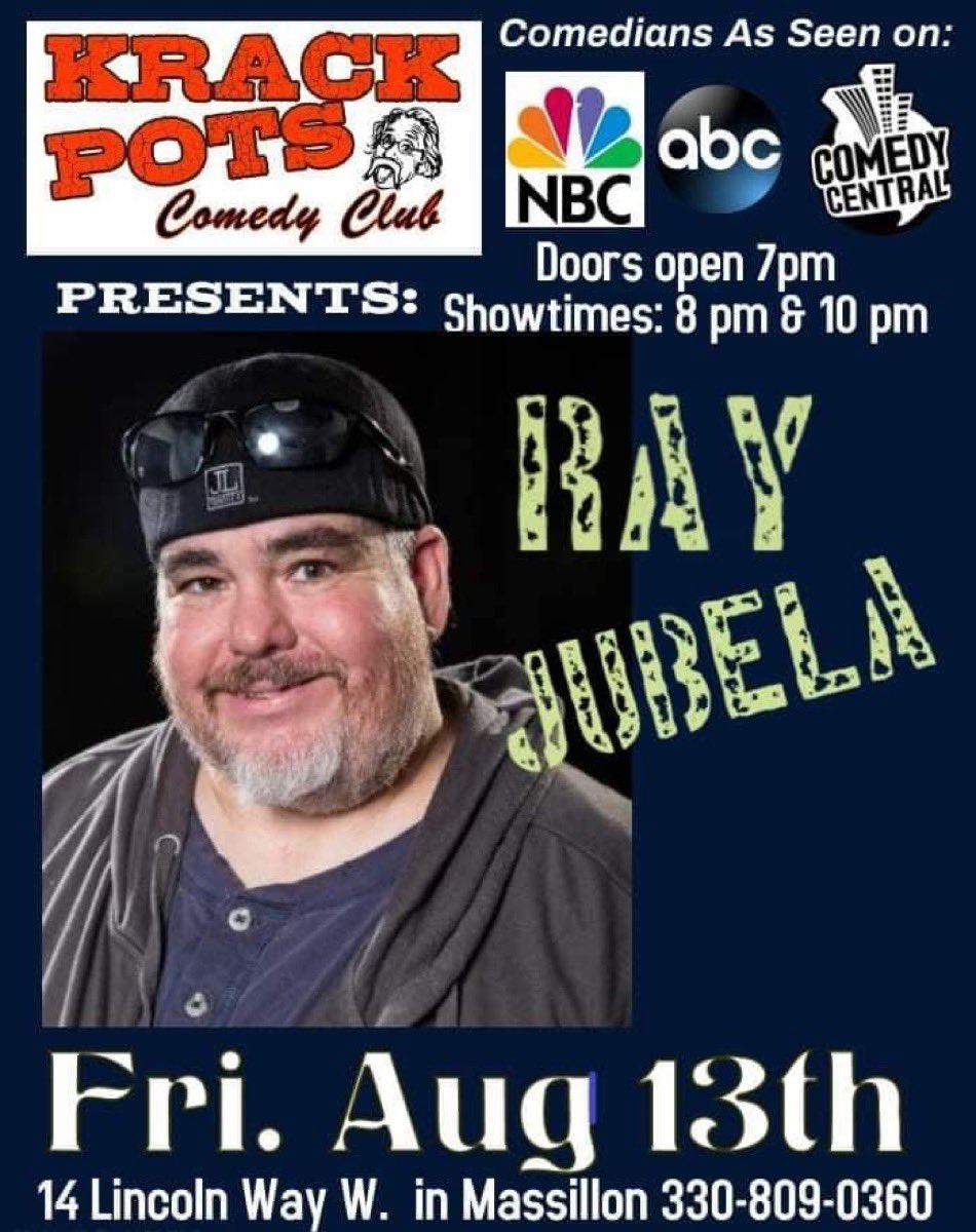 3 Days Away!!!! Krackpots Comedy Club, Massillon, OHIO. 2 Shows!!!!
#massillonOH