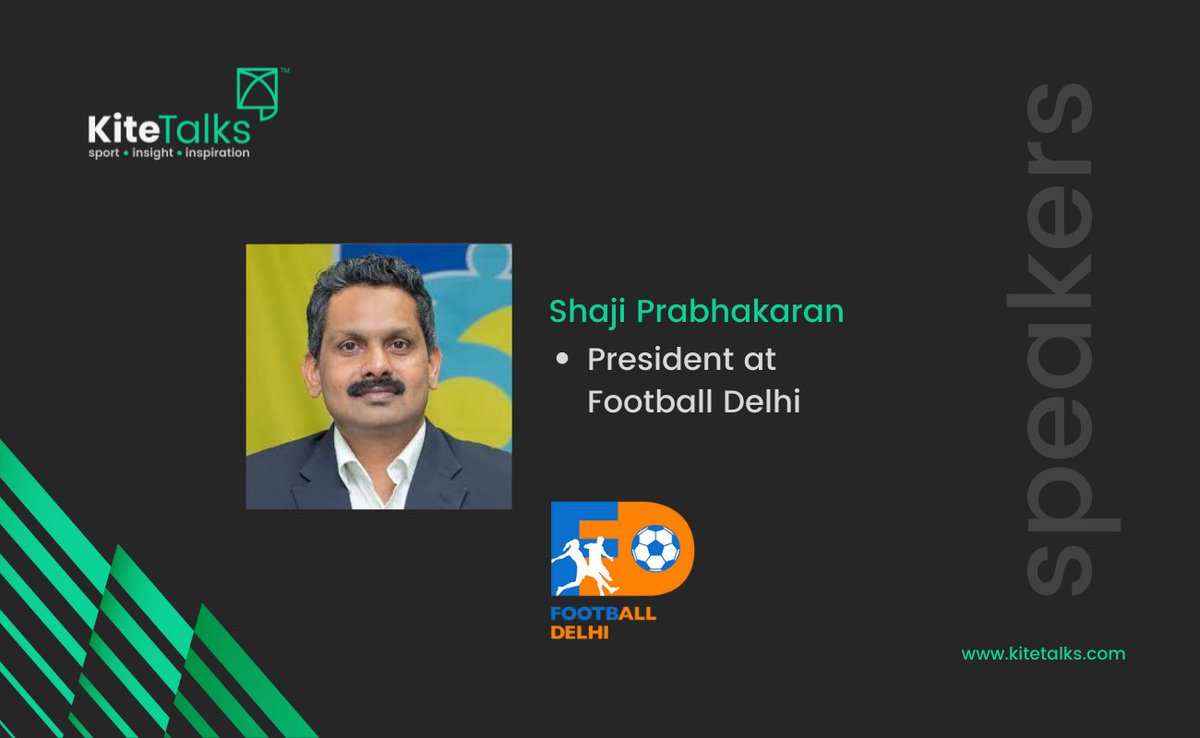 KiteTalks's tweet photo. [Speaker Alert]
@Shaji4Football 
President, Football Delhi

Request access for our Online #SportsBiz Summit Edition Three coming up from the 12th to 15th of August 2021.➡️ https://t.co/IEJREcnNRq Limited Registrations.

#SportsBizSummit #SportsBizConference #KiteTalks #Football https://t.co/aQwIEdXS3Y