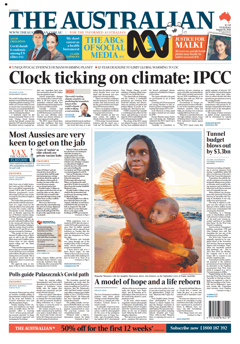 We've had a phenomenal response to the photo of proud Yolngu woman Magnolia Maymuru and her baby by Charles Dennington on the front page of The Australian on Tuesday. The theme of the sunset shoot was 'new beginnings'; clearly resonated!