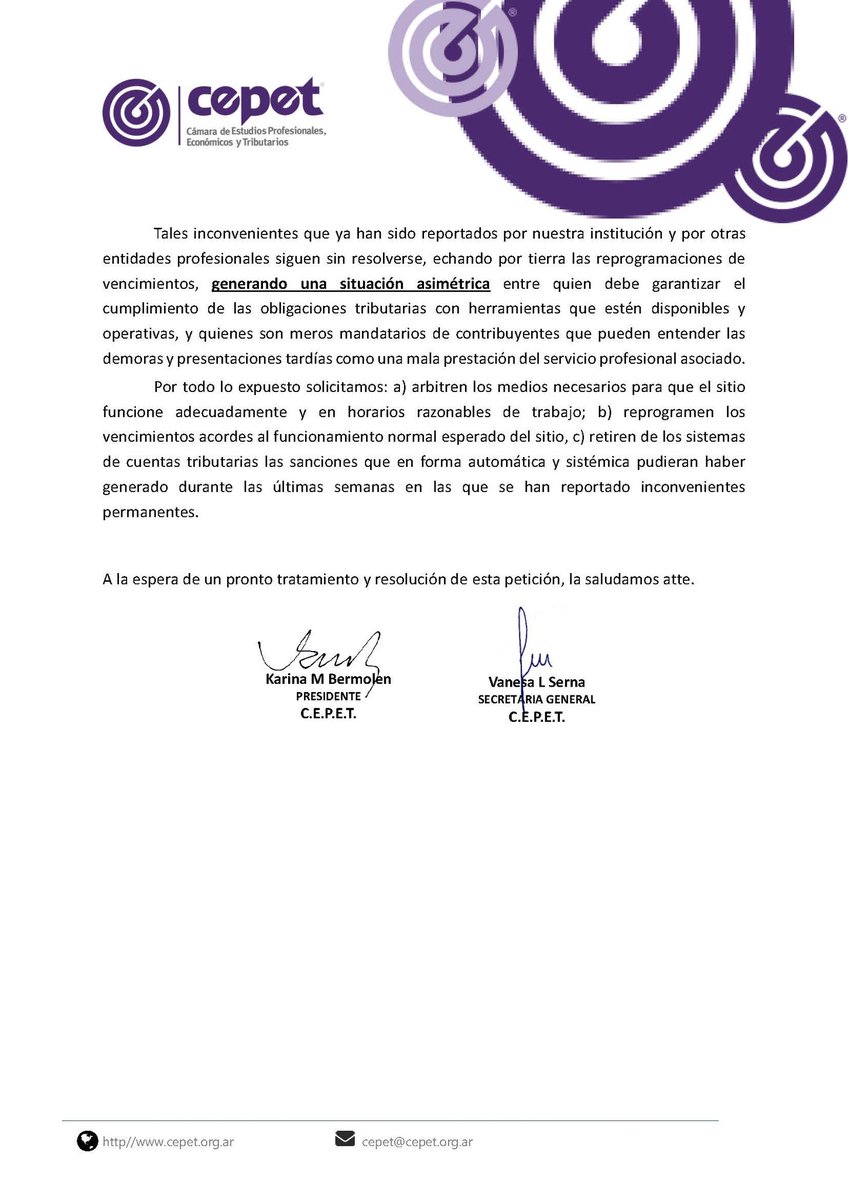 contadores_AR's tweet photo. @Neikechamigo1 Cámara empresarial de estudios profesionales económicos y tributarios, presente! https://t.co/EM5xCmBnoo