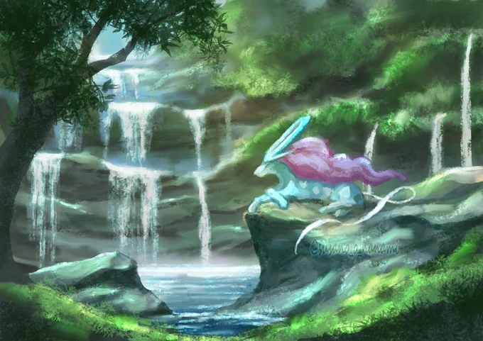 剣盾RTAで スイクン が大活躍()と聞きまして
#fanart #Suicune 