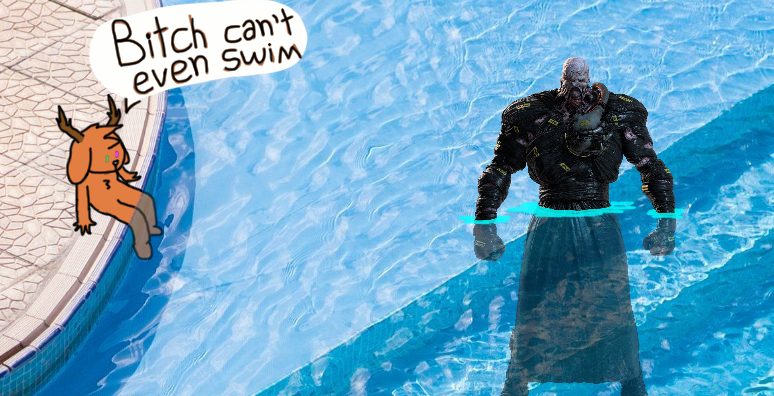 DopTime's tweet photo. Taylor insults a poorly resized png of the nemesis because it (allegedly) doesn't know how to swim.
What a low blow. https://t.co/BJd25hx7b2