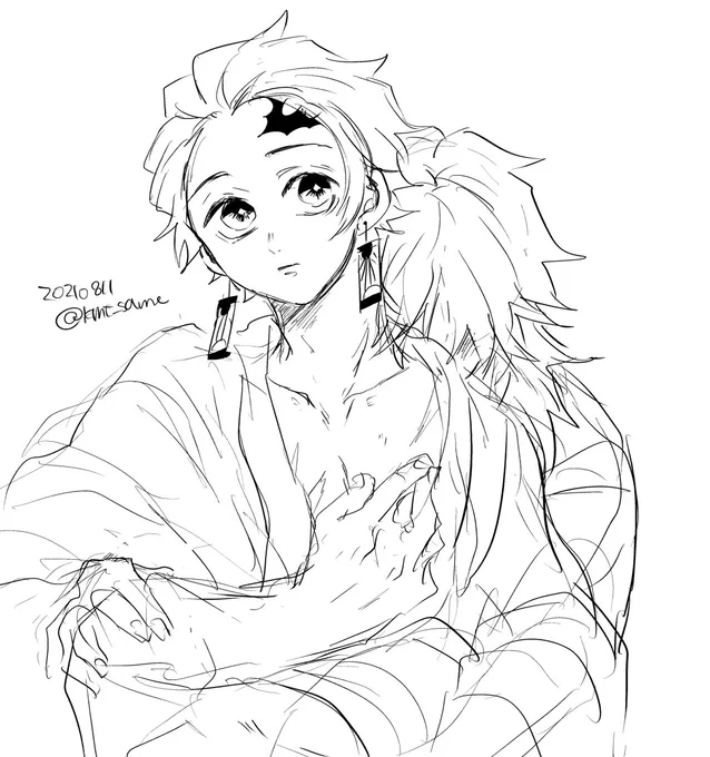 たんじろちゃん笑顔好きすぎて真顔あんまり描いたことないことに気がついたらくがき 微ぎゆたん 