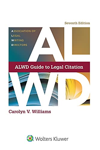 ALWD Guide to Legal Citation (Aspen Coursebook) by Carolyn V. Williams
Last access : 51701 user
Last server checked : 10 Minutes ago!
ALWD Guide to Legal Citation (Aspen Coursebook) by Carolyn V. Williams PDF EBOOK EPUB MOBI Kindle
ALWD Guide to Legal Citation (Aspen Cour https://t.co/bri1r0xbww