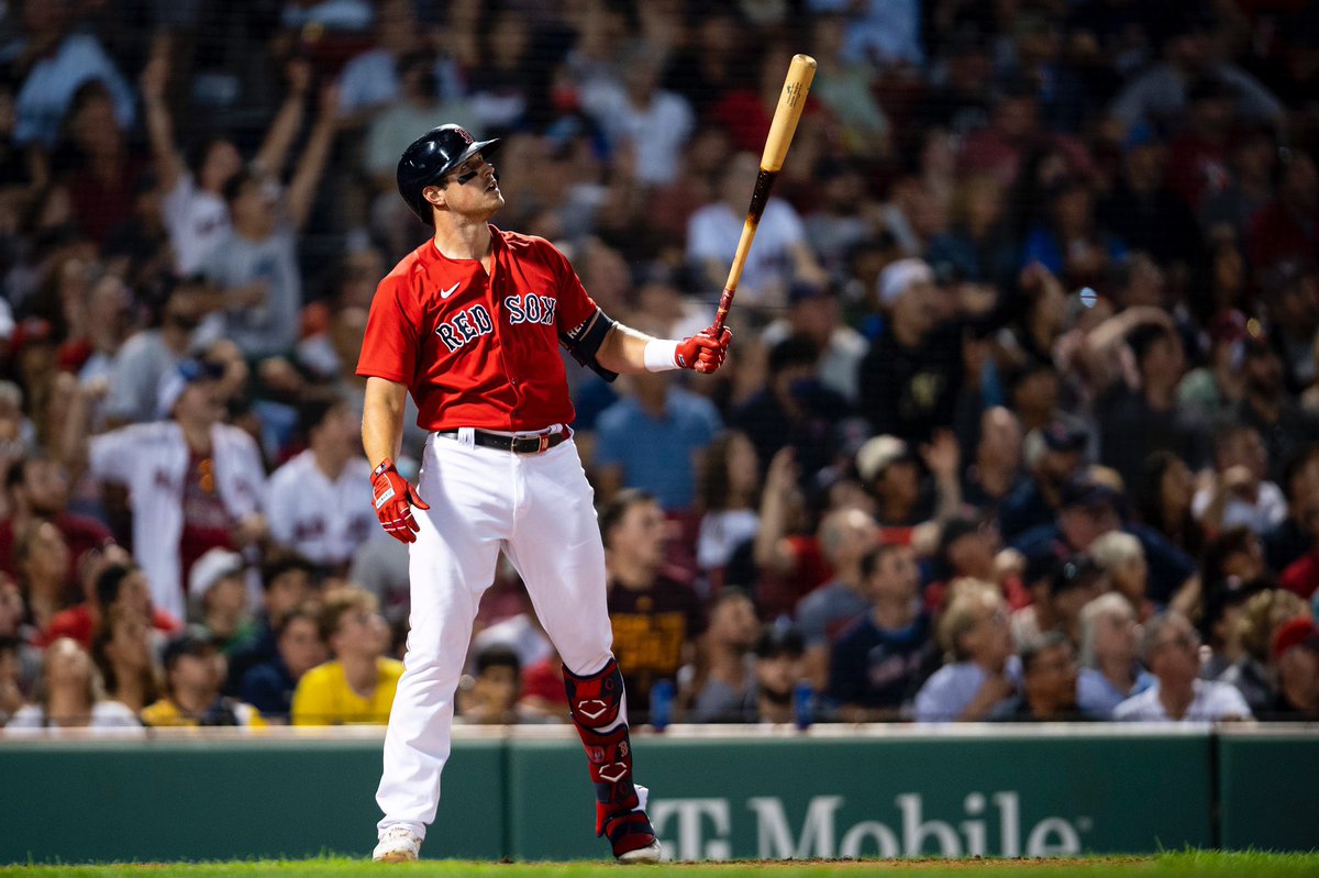 RedSox's tweet photo. 1. Swing
2. Admire
3. Celebrate https://t.co/iyQQfbmM7c
