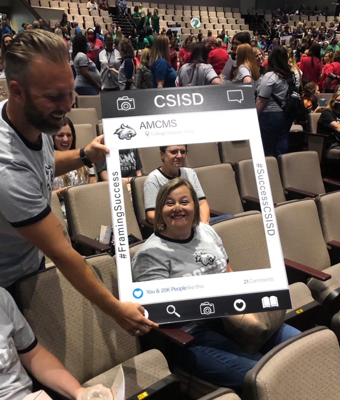 AMCMSBobcats's tweet photo. A few more photos of our amazing Bobcat staff from the CSISD Ready Rally today at Central Church! ๐ธ โบ๏ธ
#BobcatCountry ๐บ
#CSISDSuccess
#FramingSuccess https://t.co/5Ls3D5pr3B