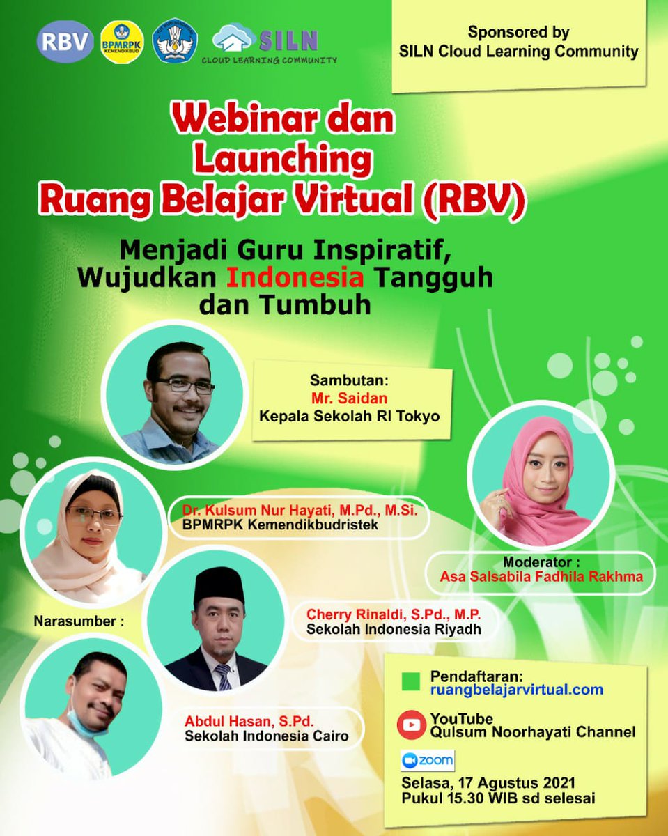NhQulsum's tweet photo. ⚘Webinar 17 Agustus 2021⚘🇲🇨🇲🇨
Bapak Ibu Guru Hebat Indonesia mari kobarkan semangat kebangsaan kita dengan sharing bersama para Guru dan juga Trainer yg inspiratif dari SILN.
Mari bergabung dan mendaftar di https://t.co/1iUVvG7dqU
Klik kotak merah yaa..
#IndonesiaTangguh https://t.co/WAKhsh0LOi