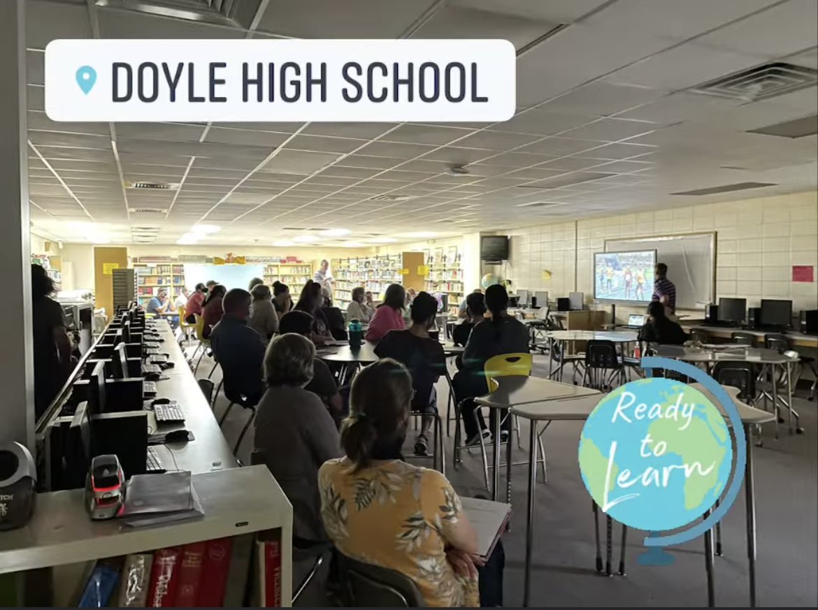 DoyleHighTigers's tweet photo. Our teachers have spent the last few days prepping their classrooms and collaborating together in preparation for meeting their students and facilitating learning this school year! We are ready to see you tomorrow and Thursday! 
💜💛 🐅 💜💛 🐅 💜💛 🐅 https://t.co/MBETg49nTq