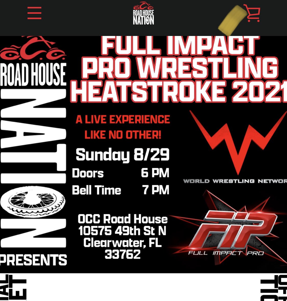WWNFIP's tweet photo. FIP returns! Sunday August 29, OCC Roadhouse, Clearwater Fl

Tickets/info; https://t.co/aK4Ls2dwvy

Just like Hog Wild 1996! #wrestling #prowrestling #ImpactWrestling #FullImpactPro https://t.co/SOF4s9JN7E