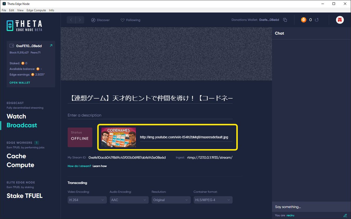 reciru's tweet image. #THETAtv の #EdgeCast(#ThetaEdgeNode)はサムネがURL貼るタイプなのが面倒なのよね💦
YouTubeと同時配信してる私は、YouTubeのサムネURLを貼ることにした👍
「YoutubeサムネイルURL取得」でURLがわかるよ!
html-css-javascript.com/youtube-thumb/