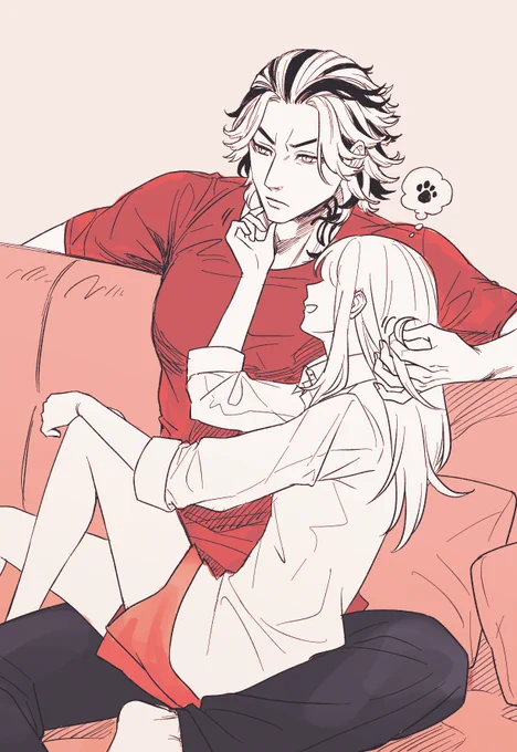 (夢主あり)  tijくんを🐶可愛がりしてたら甘噛みマウントしてくるのでやっぱり🐶🐾じゃ〜んって思いたいの図
#tkrvプラス  #tkrv夢 