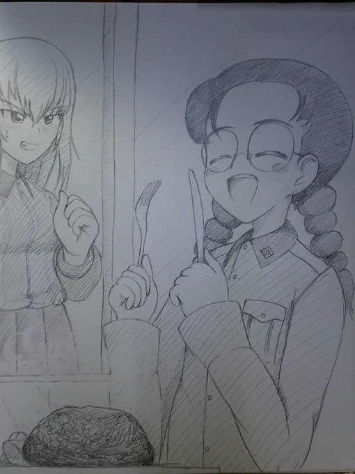 大分前に描いたものをw
ぐぬぬエリカw
#ハンバーグの日 