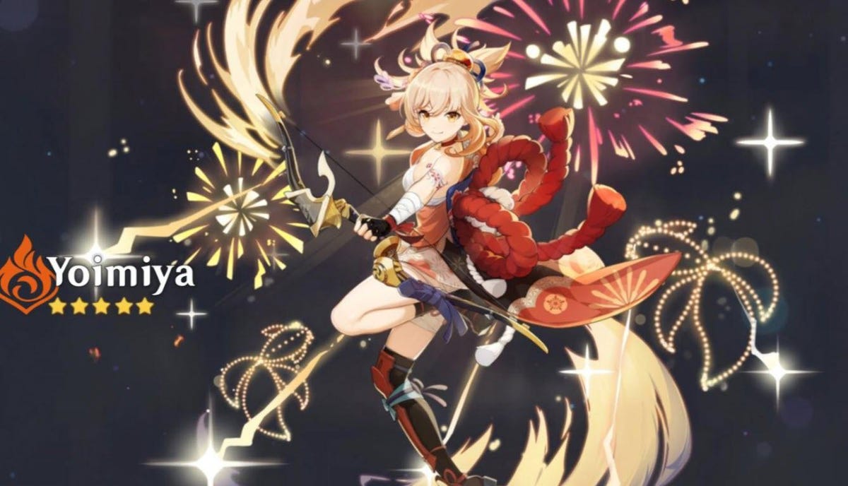 cocoalatl's tweet photo. Was expecting to lose the 50/50 since I got Ayaka last time. Wishing and hoping for Diluc to finally come home but....he lookin' kinda strange....#GenshinImpact #Diluc #Yoimiya https://t.co/oTLoDCkHit