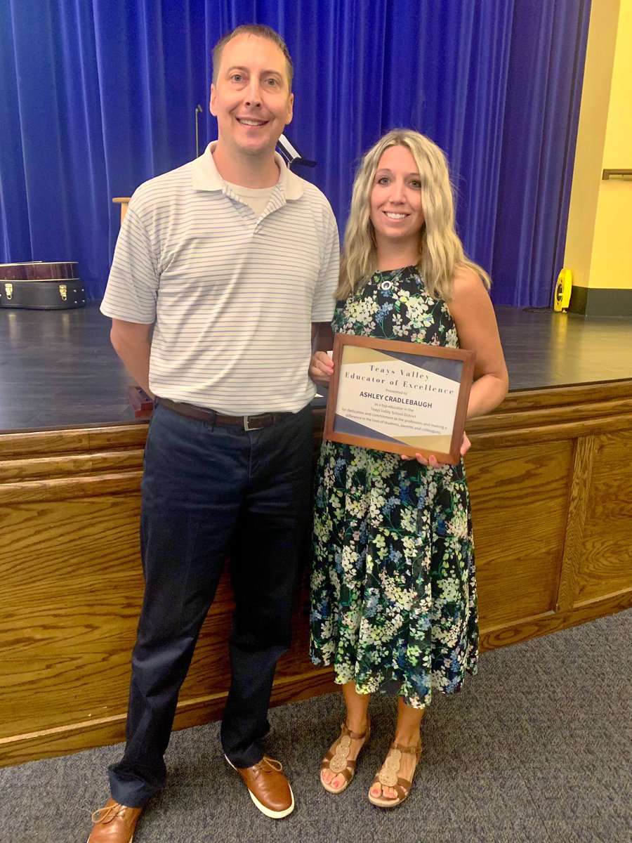 Only 1 more sleep!! Thank you <a href="/TV_Vikes/">Teays Valley Schools</a> for this award. Starting year 12 feeling very blessed and excited! It’s also graduation year for my first class of 1st graders!! Go, Vikings!