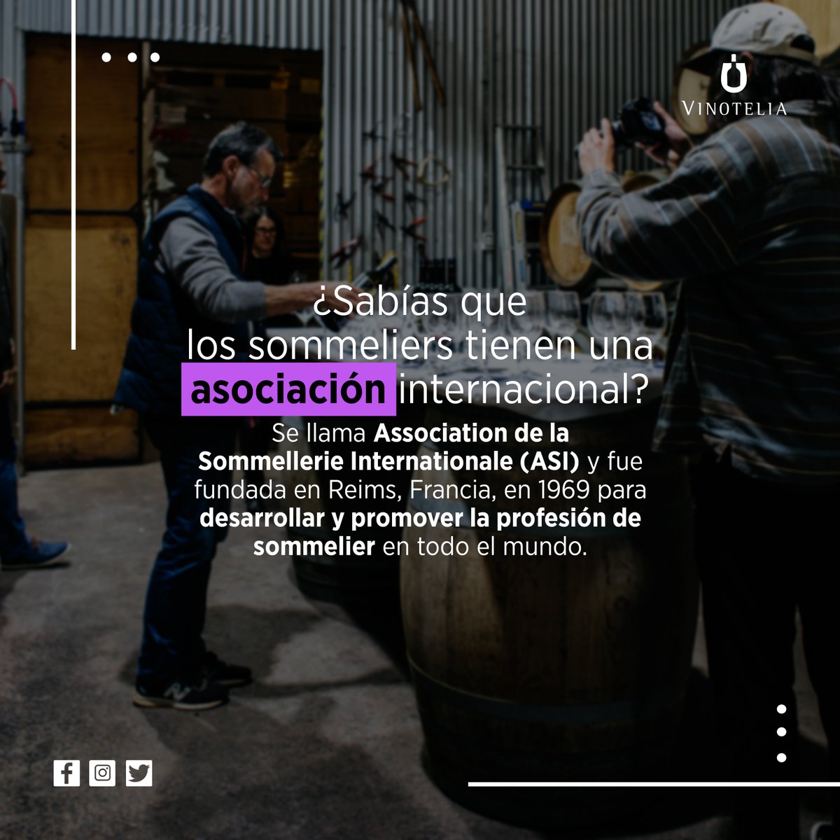 VinoteliaE's tweet photo. ¿Te gustaría saber más del mundo del vino? 🍷 Inscríbete a nuestro próximo diplomado en vinos "Ser Sommelier".
Más info➡https://t.co/4Pbi4NOTb3 https://t.co/nkaXaYQKtL