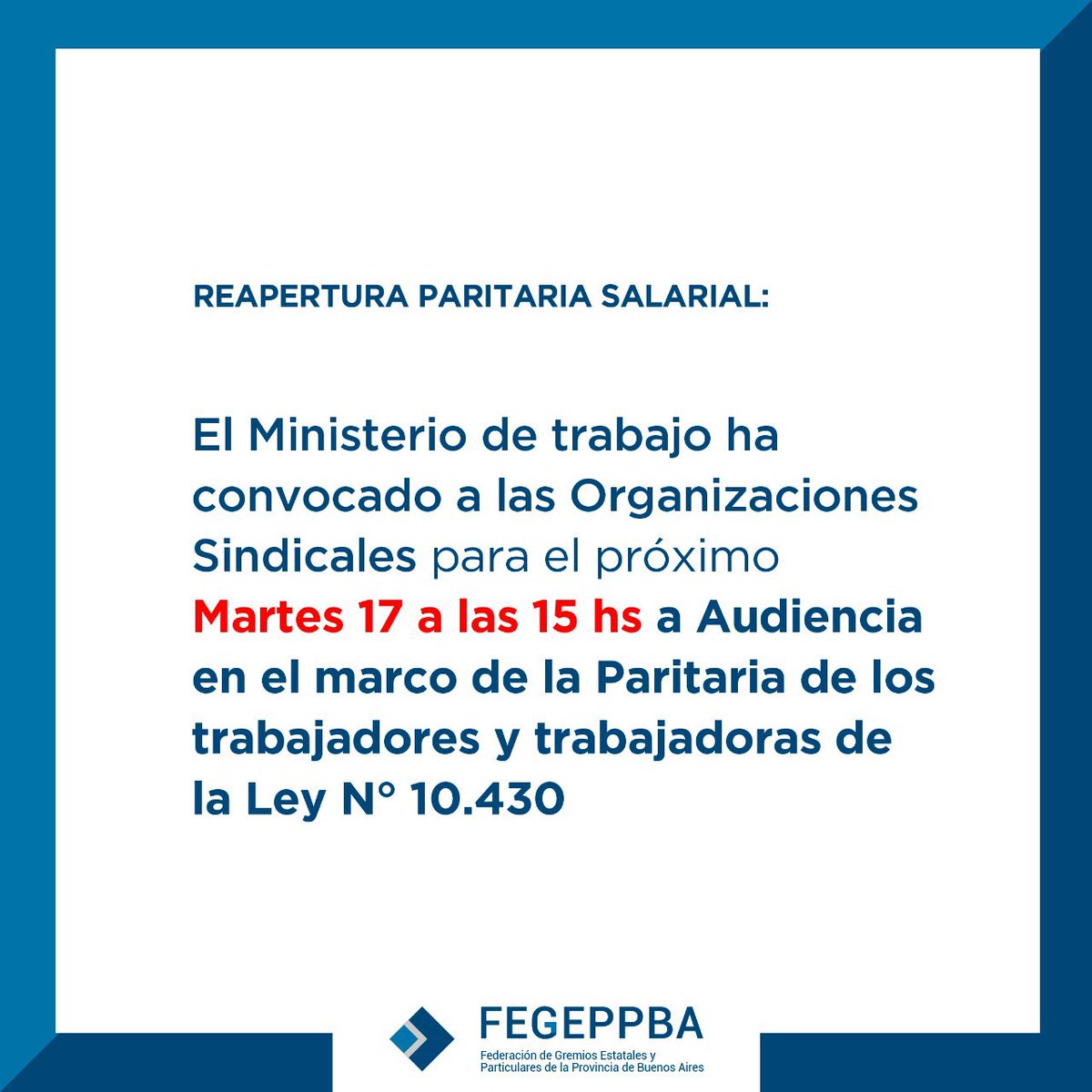 En respuesta a nuestro pedido