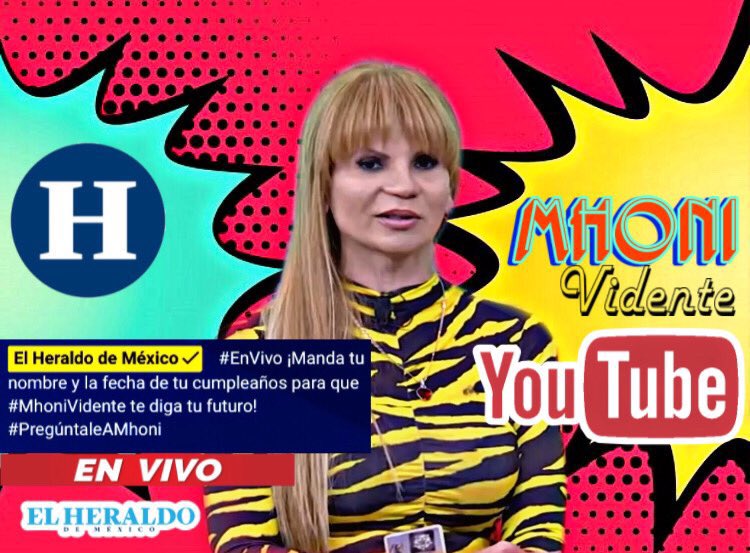 Imperdible mañana amigui @mhonividente #MhonienHeraldo @heraldodemexico nos hablarás de #PatyNavidad ? #Messi ? #VicenteFernandez ? #Incendios ? #LeydeInmigracion ? Ya quiero sea miércoles de #PreguntaleaMhoni