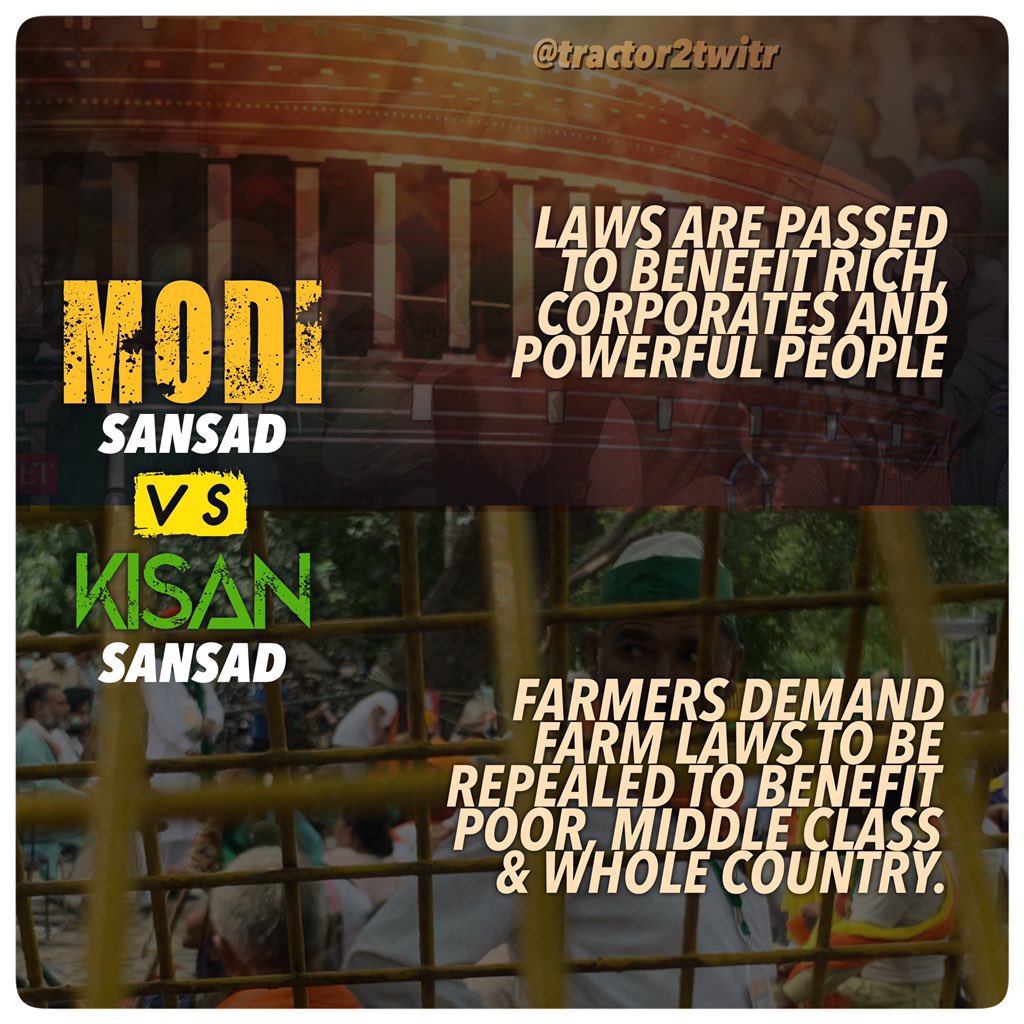 #FarmersParliament had representation from across India and from various sectors. #KisanSansad_vs_ModiSansad