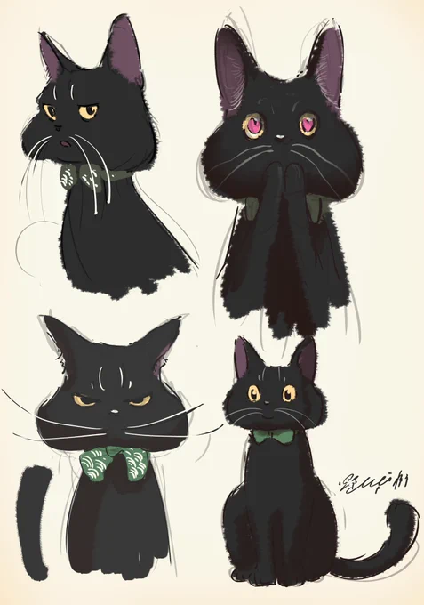 黒猫習作。 